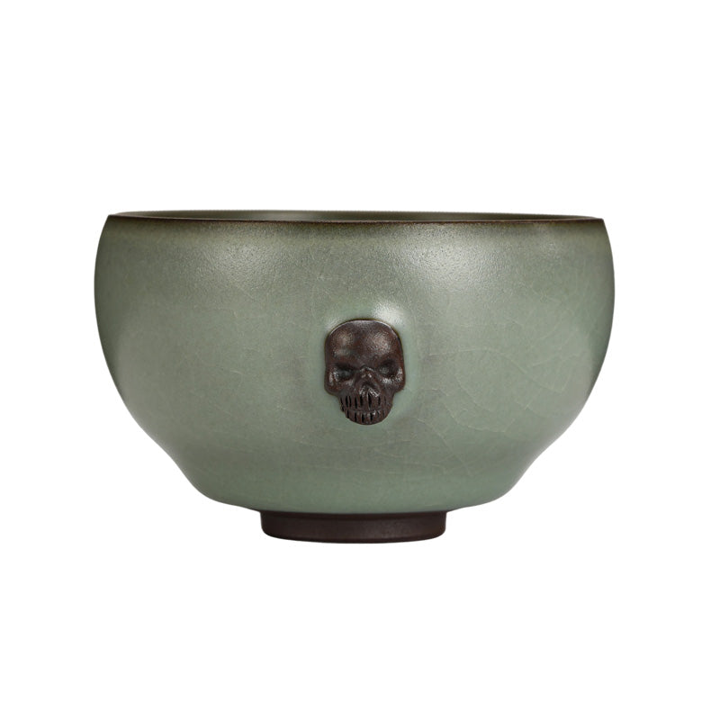 Skull Jade Green Ruyao Teacup