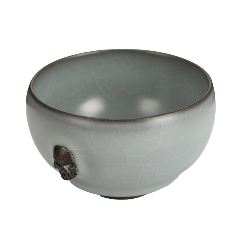 Skull Smoke Gray Teacup