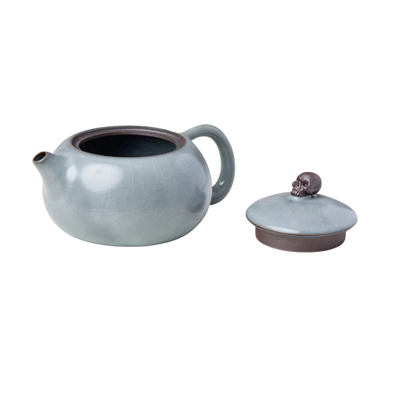 Skull Smoke Gray Ruyao Xishi Teapot - Thumbnail 3
