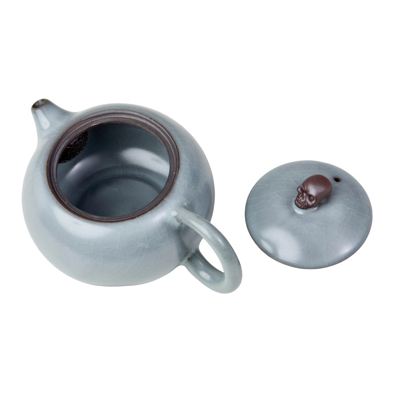 Skull Smoke Gray Ruyao Xishi Teapot - Thumbnail 2