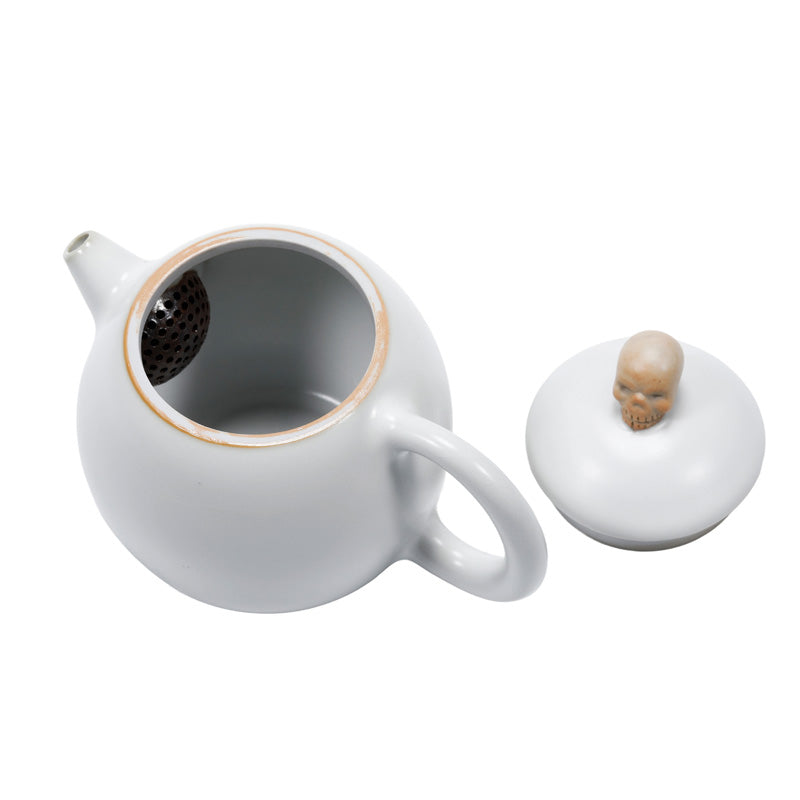 white2tea Ruyao Skull Dragon Egg Teapot - Thumbnail 2