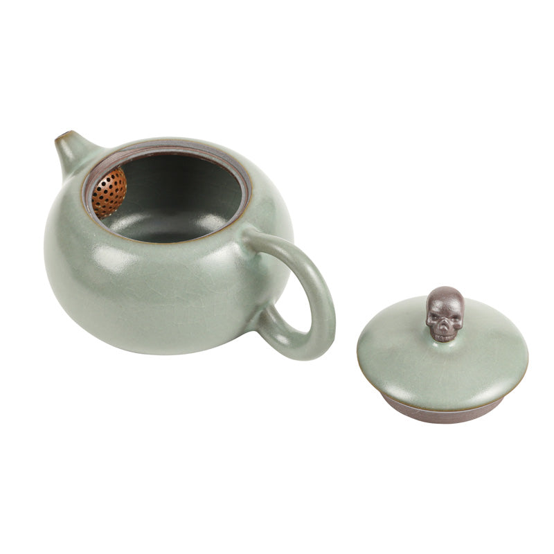 white2tea Skull Jade Ruyao Xishi Teapot - Thumbnail 3