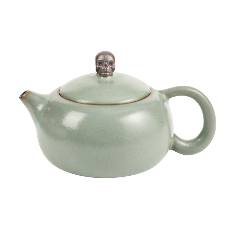white2tea Skull Jade Ruyao Xishi Teapot - Thumbnail 2