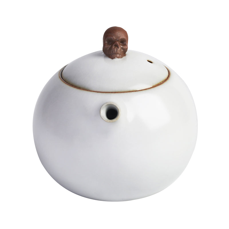 Skull White Ruyao Xishi Teapot - Thumbnail 2
